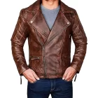 Rugged, durable, and stylish—this distressed leather jacket is a must-have. #LeatherFashion