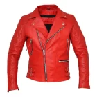 womens brando red biker jacket