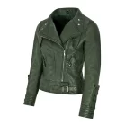 Women's Betty black bomber jacket with removable hoodie displayed on a mannequin