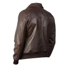 Women’s classic vintage brown bomber jacket displayed on a mannequin