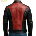 Back View of Men's Tailored Biker Leather Jacket
