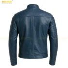 Back view of men’s cafe racer leather jacket